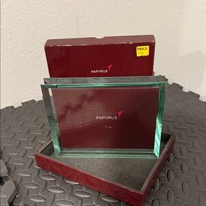 Papyrus Red and Clear Glass Photo Frame